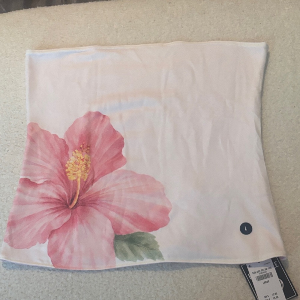 Hollister White Tube Top with Pink Floral Print